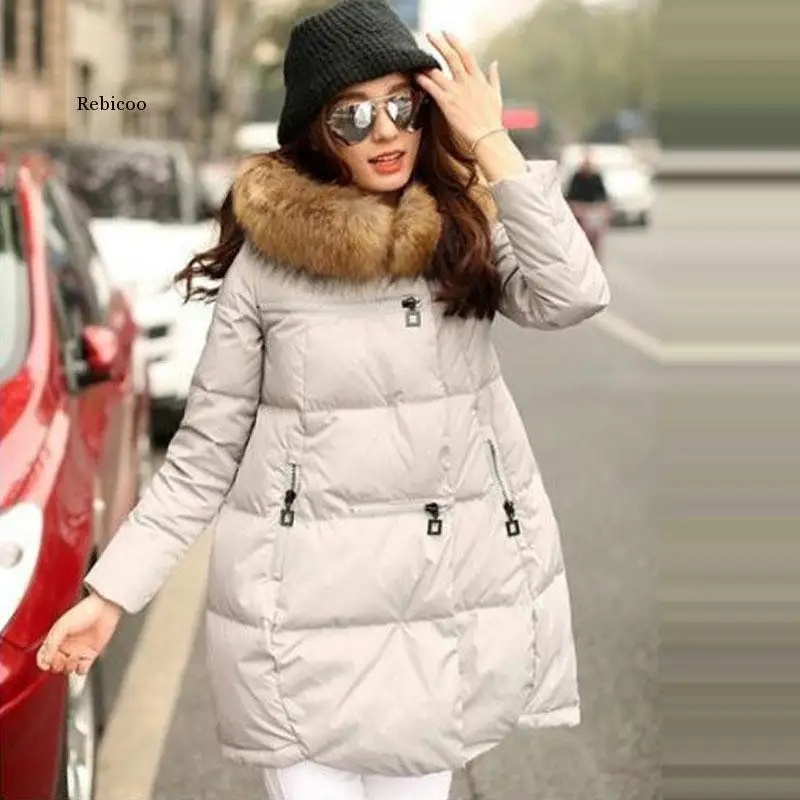 Coat Jacket Hooded Winter Jacket Women Parkas New Women\'s Loose Jacket Fur Collar Outerwear Female 5Xl