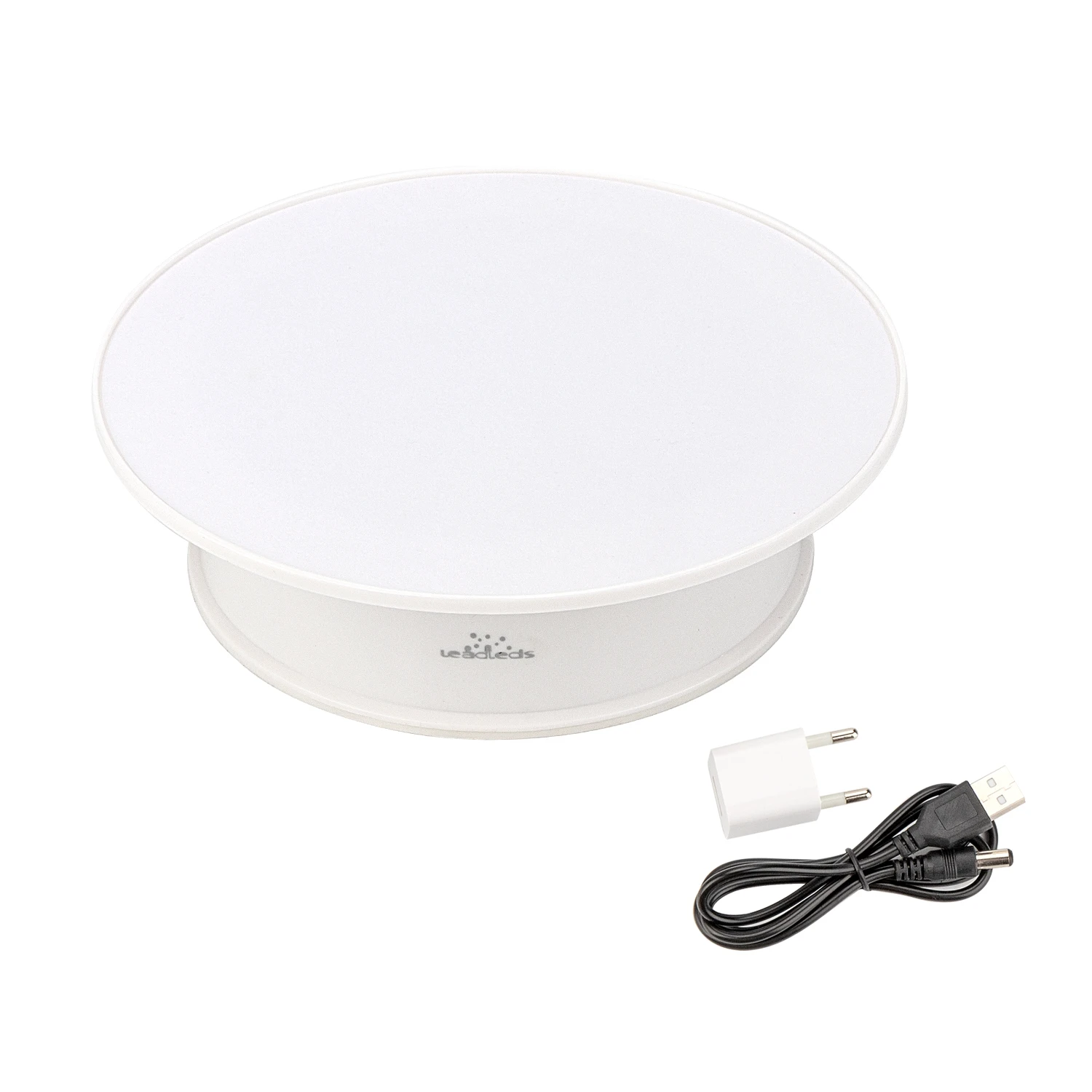 White Velvet on Top Rotating Turntable Decorating Revolving Modelling Tool Display Stand Plate For Jewelry Watch Digital Product