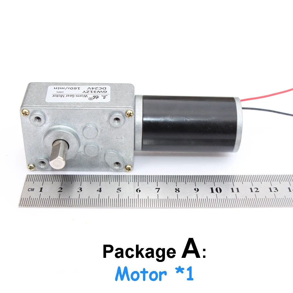 GW31ZY DC 12V 24V 3-470rpm small Worm Gear motor High torque strong Ultra low speed for RC car robot vehicle model door Quality