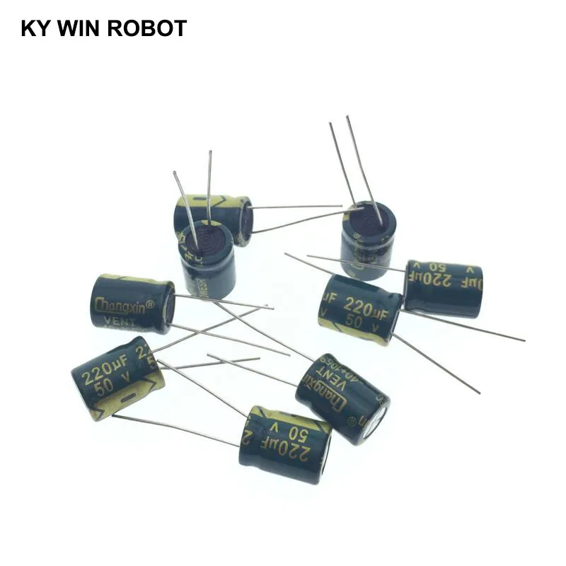 10 pcs Aluminum electrolytic capacitor 220 uF 50 V 10 * 13 mm frekuensi tinggi Radial Electrolytic kapasitor