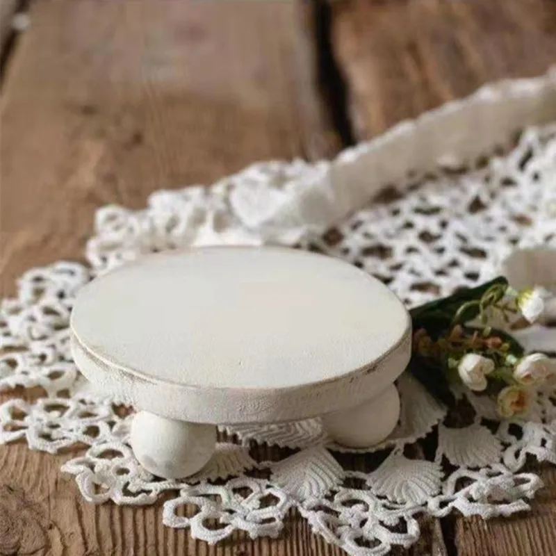 Accesorios de fotografía para bebés, taburete de Banco Vintage de madera, silla para mesa de café, estudio, accesorios de sesión de fotos para
