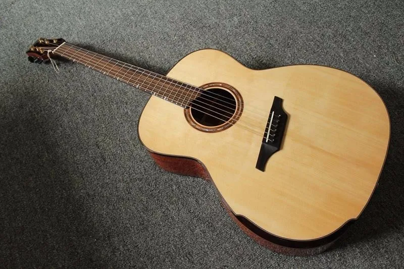 

New brand acoustic guitar with fanned frets by handcraft with bag