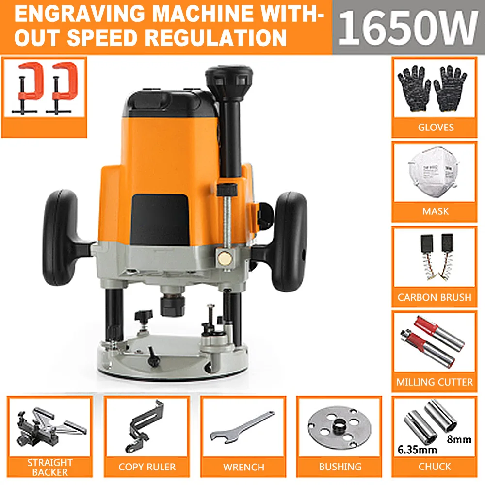 

2100W Woodworking Electric Router trimmer Wood Milling Engraving Slotting Trimming machine Hand Carving Carpentry tool