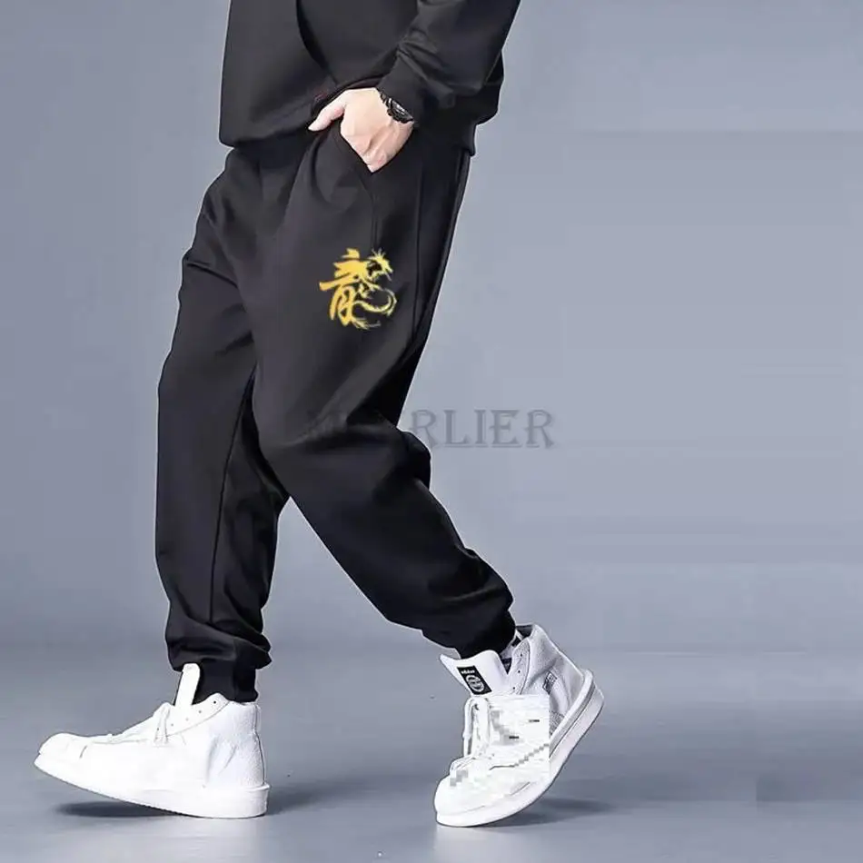 spring autumn summer men sports pants plus size 8XL 9XL 10XL Elasticity Stretch casual letter big sales sweatpants Straight 54