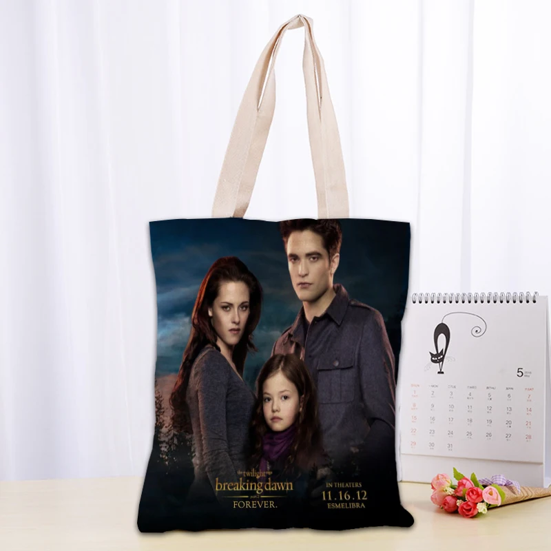 Twilight TV Tote Bag Women Canvas Fabric Bags Eco Reusable Shopping Bags Traveling Beach Casual Useful Shoulder Bag