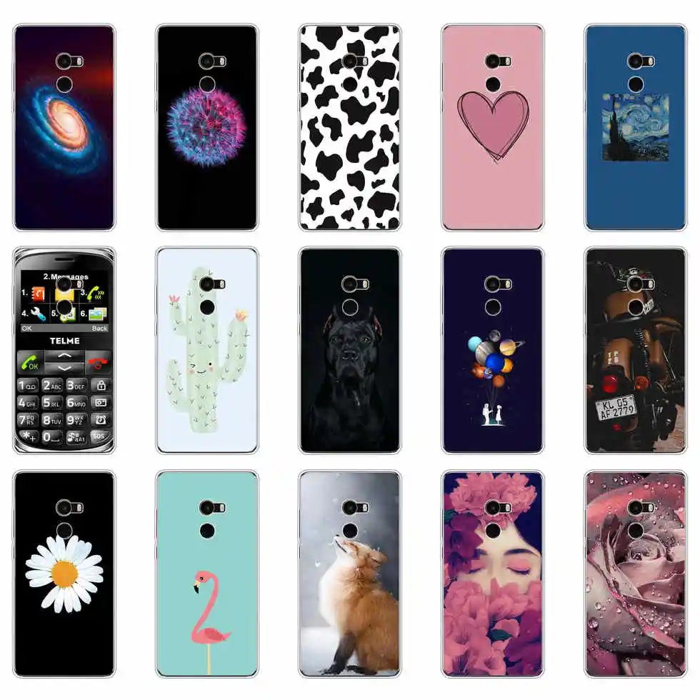 Case For Xiaomi mi mix2 Case For Xiaomi mi mix 2 Case soft Silicone Printed Cover For Xiaomi Mix 2 Phone Case Cover Flower