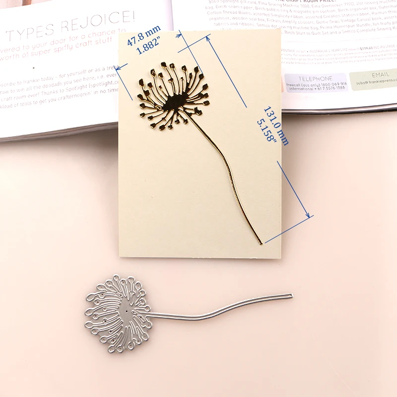 DUOFEN METAL CUTTING DIES dandelion flower center stamens stencil DIY Scrapbook Paper Album 2020 new