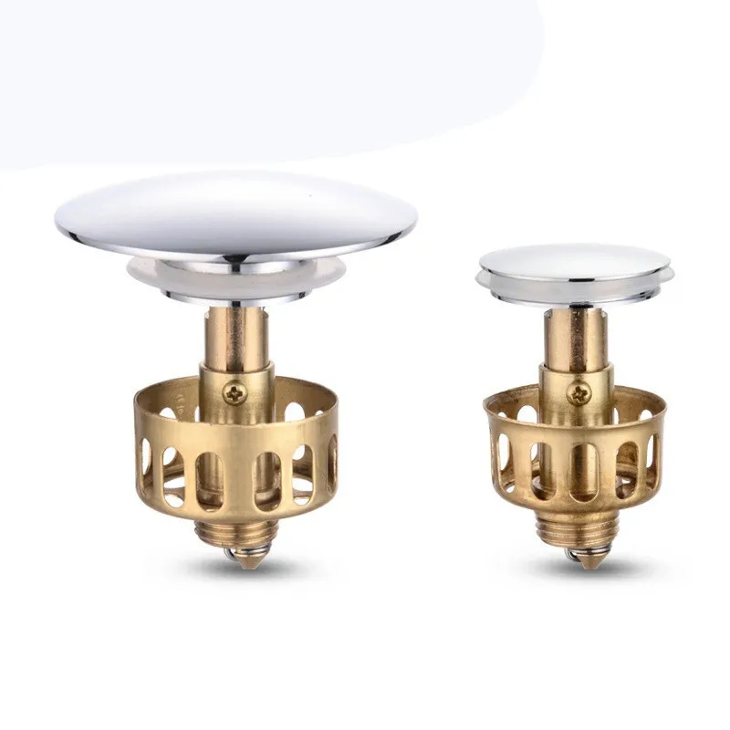 All-copper bounce cover filter Shower Floor Drain kitchen sink wash basin stopper Bathroom Trap Hair Catcher Basin Hardware