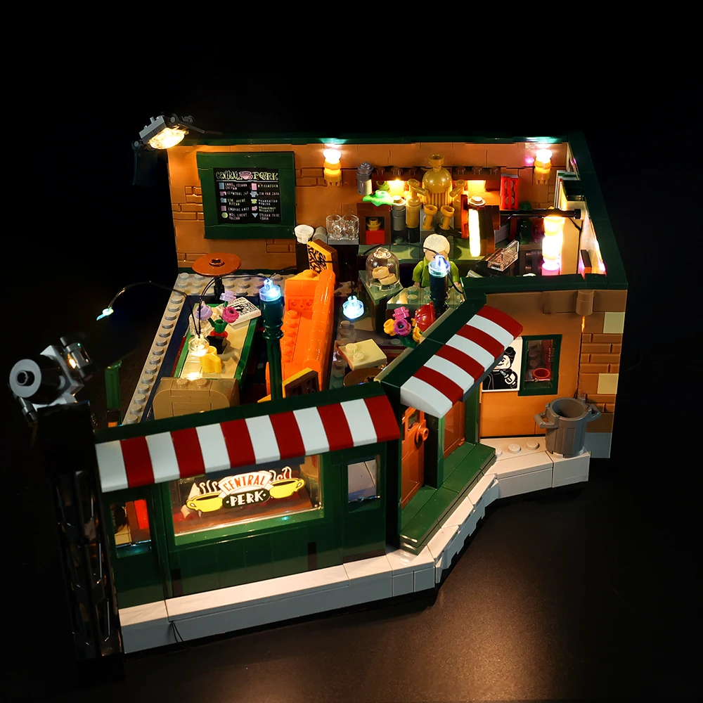 Kyglairg LED 조명 키트, LEGO 21319 The Television Series Friends 커피숍 센터 퍼크 (블록 세트 미포함)
