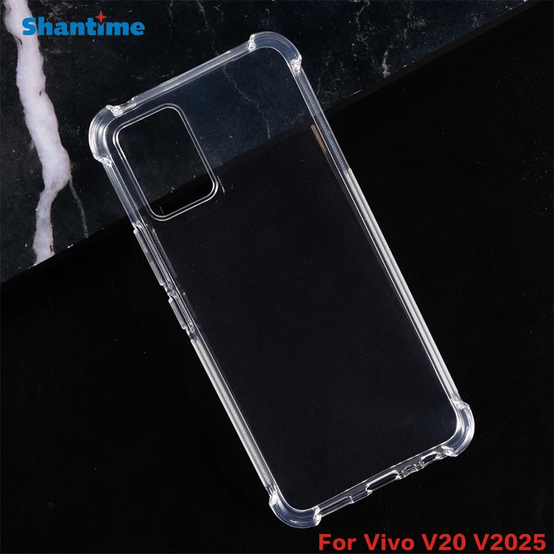 For Vivo V20 V2025 Case Ultra Thin Crystal Clear Shock Absorption Technology Bumper Soft TPU Cover Case For Vivo V20 2021