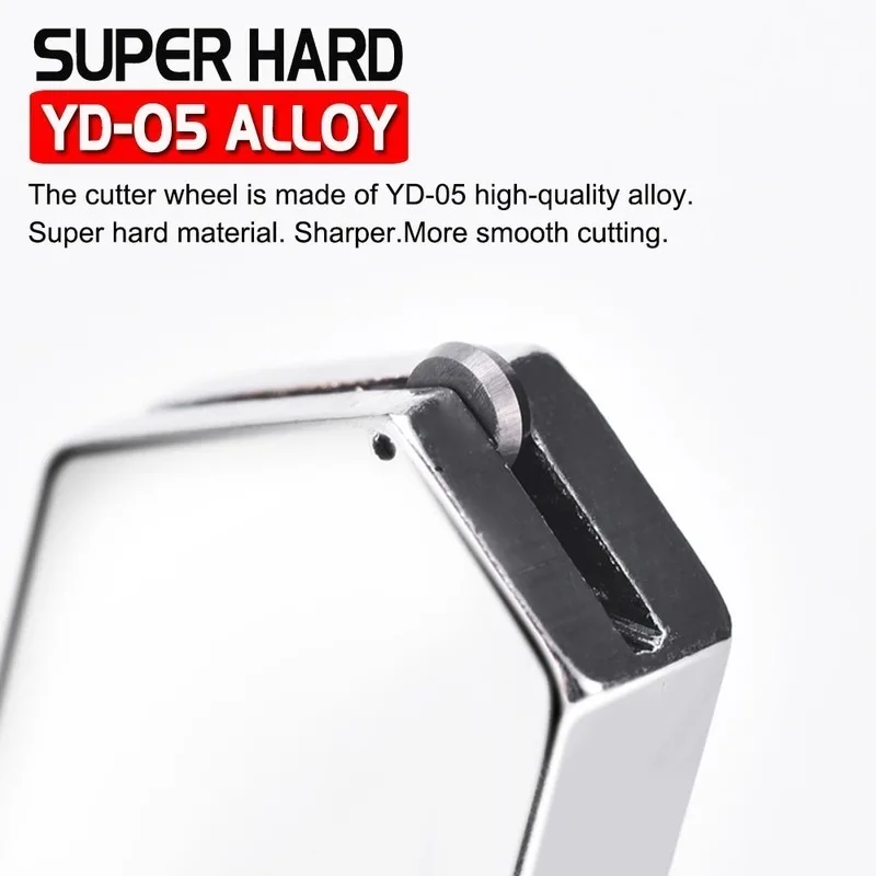 Cortador de vidrio profesional portátil, hoja de rueda antideslizante, mango de Metal para bricolaje, espejo de azulejos, herramientas manuales de corte, 1 ud.