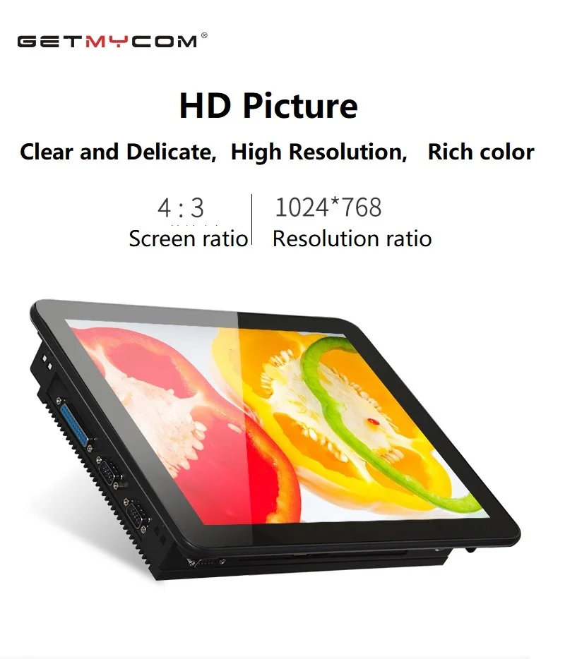 Getmycom 17 inch Industrial control touch screen integrated machine fully enclosed dustproof tablet computer embedded GetmE 17