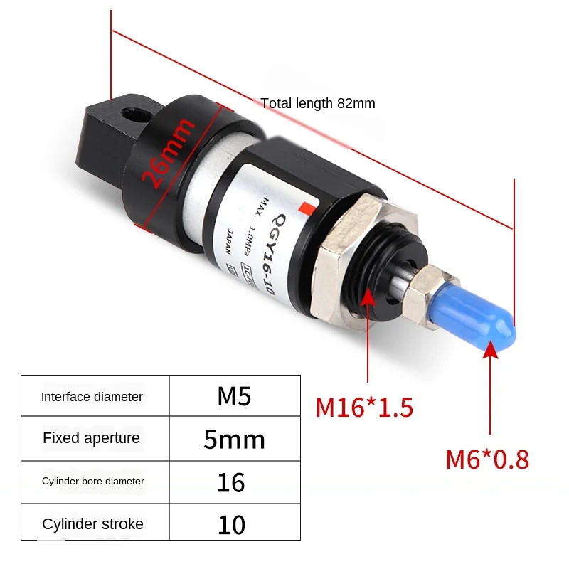 Akcesoria do maszyn do szycia okrągła główka dziurka od klucza Mini Cylinder MJC-2-CA-16 * 10 QGY16-10 QGY MJC