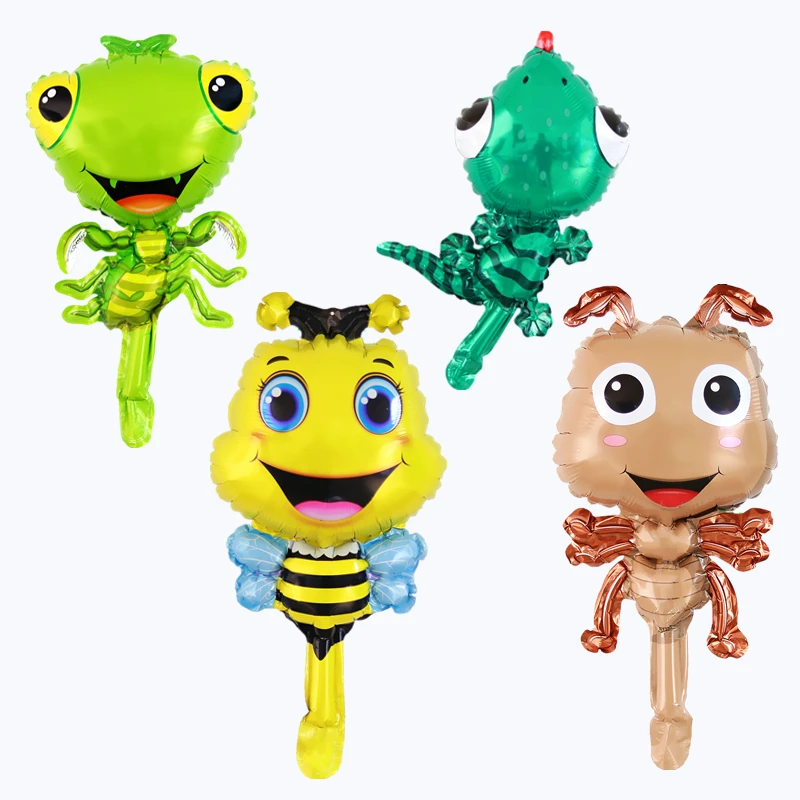 Cute Animal Balloon Ant Mantis Gecko Hornet Foil Ball Birthday Party Decoration Child Boy 5 Years Old Toy Baby Shower