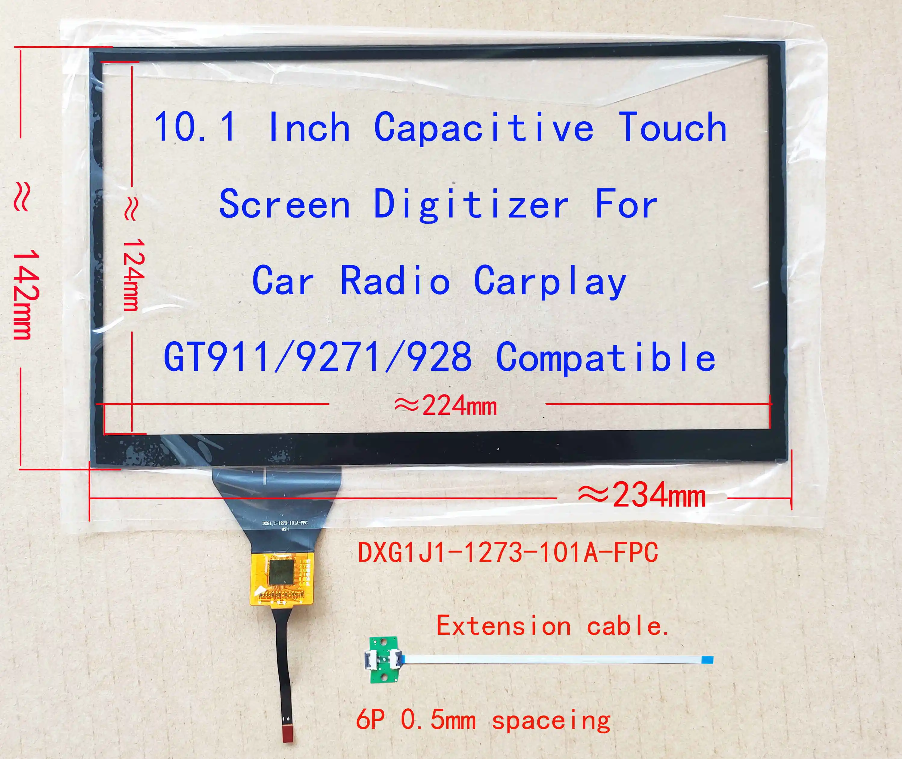 Placa controladora USB GT911, digitalizador de Sensor de pantalla táctil de Radio de coche de 6 pines, 4,3/5/6.2/6.5/7/8/9/10.1/10.2 pulgadas