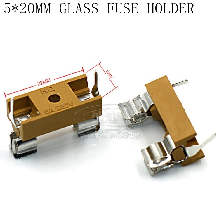 10PCS 5*20MM GLASS FUSE HOLDER with Transparent Cover 5*20 insurance tube socket fuseholder for 5X20MM 5X20 fuse PCB BOARD