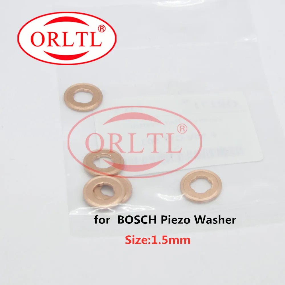 

ORLTL Piezo Common Rail Injector Washers 1.55mm Shims Gasket Repair Kits for Piezo Injection 30pcs/5PC (E1023501)