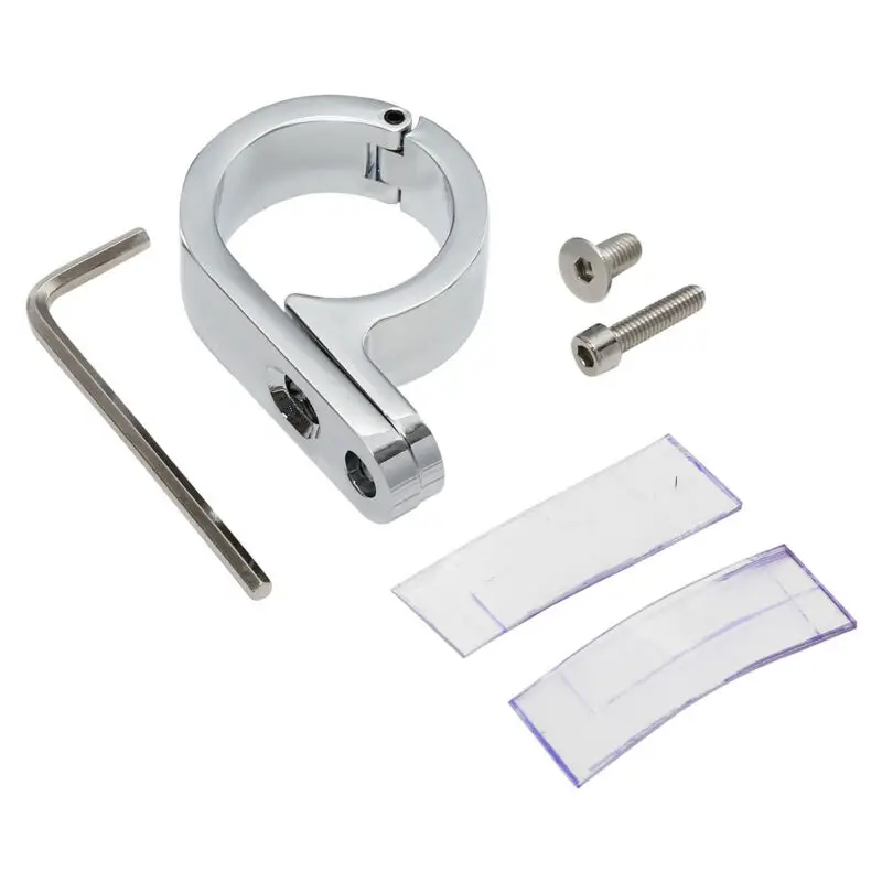 Universal Motorcycle Chrome Handlebar Mounts Clamp Clock 32mm 1 1/4
