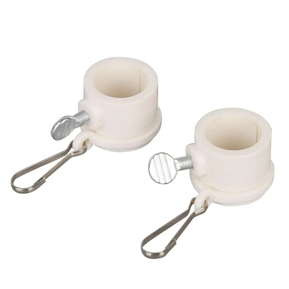 2pcs Plastic Flagpole Mounting Rings Set With Fixed HookAnti Wrap 360 Rotatable Ring With Carabiners