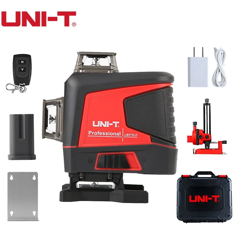 UNI-T 16Lines 4D Green Laser Level Tripod Green Horizontal And Vertical Cross Lines With Auto Self-Leveling Indoors and Outdoors