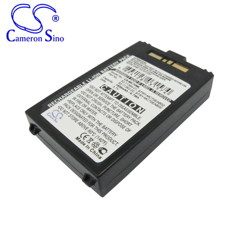 CameronSino Battery for Symbol MC70 MC7090 MC7004 MC75 MC7506 MC7596 fits Symbol 82-71363-02 82-71364-01 Barcode Scanner battery