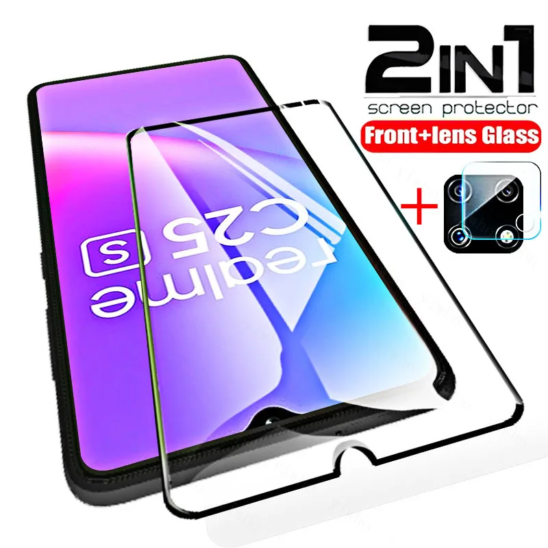 Защитное стекло с полным покрытием 2I1N для OPPO Realme C25s, защита экрана на Realme Realmy C25y C25 S C 25 s, чехлы для объектива камеры, пленка