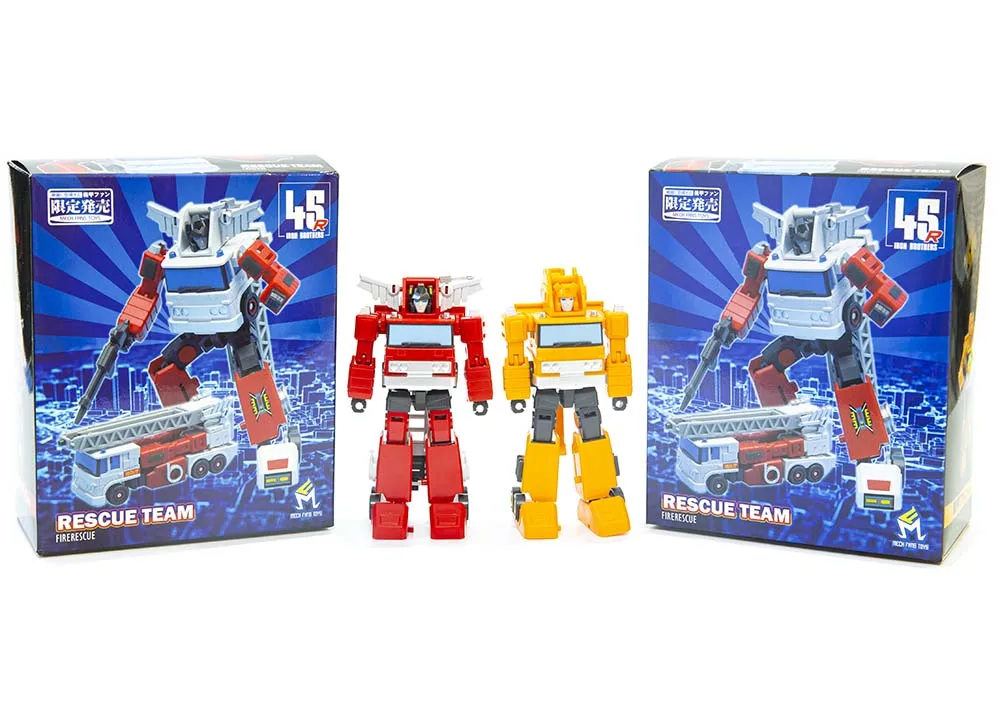 New MechFans Toys MFT MF-45 Fire Engine Inferno MF-46 Crane Grapple MF-45R Fire Rescue mini Action Figure in stock