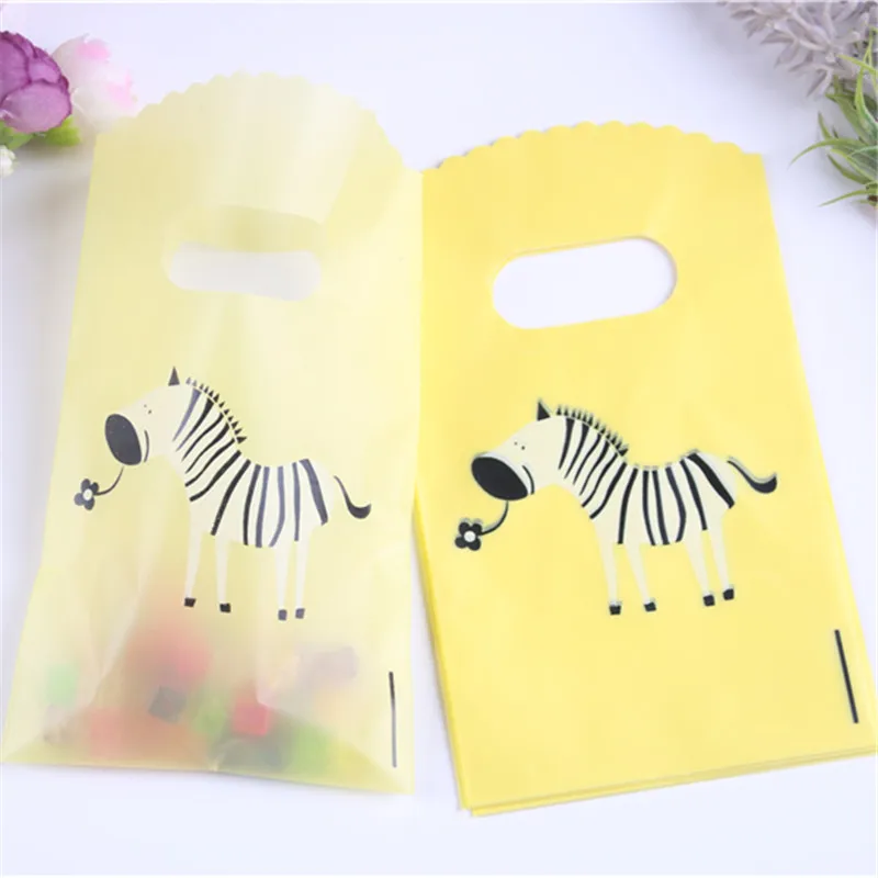 New Design Wholesale 50pcs/lot 9*15cm Yellow Mini Jewellery Accessories Pouches Small Package Bags For Party With Zebra