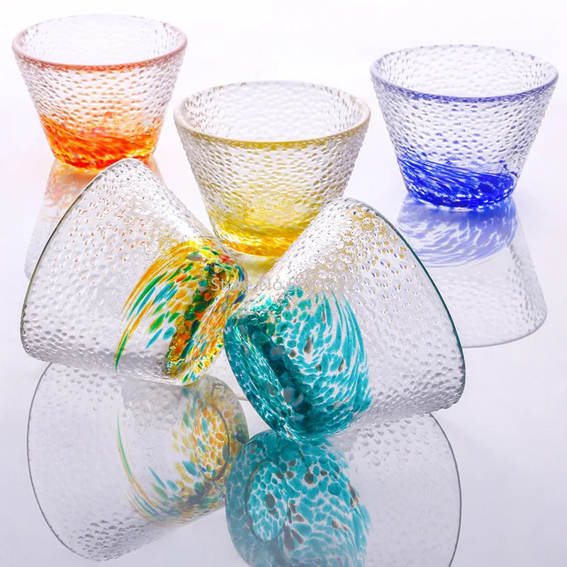 New color raindrop glass single teacup creative Japanese tea kung fu tea set