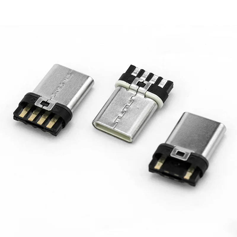 100 قطعة Type-c ذكر USB كابل نقل بيانات واجهة موصل USB كابل بيانات واجهة 8 دبوس ألوان عشوائية من الإبر
