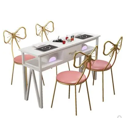 New nail table and chair set single simple modern nail shop table double nail table