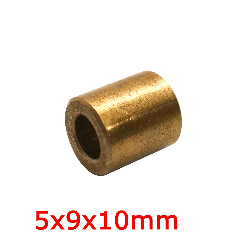 5x9x10mm Slide 5mm Pin Shaft Mini Bronze Bearing Brass Cylindrical Sleeve Bush Copper Tin Alloy Oil Sintered Bushing