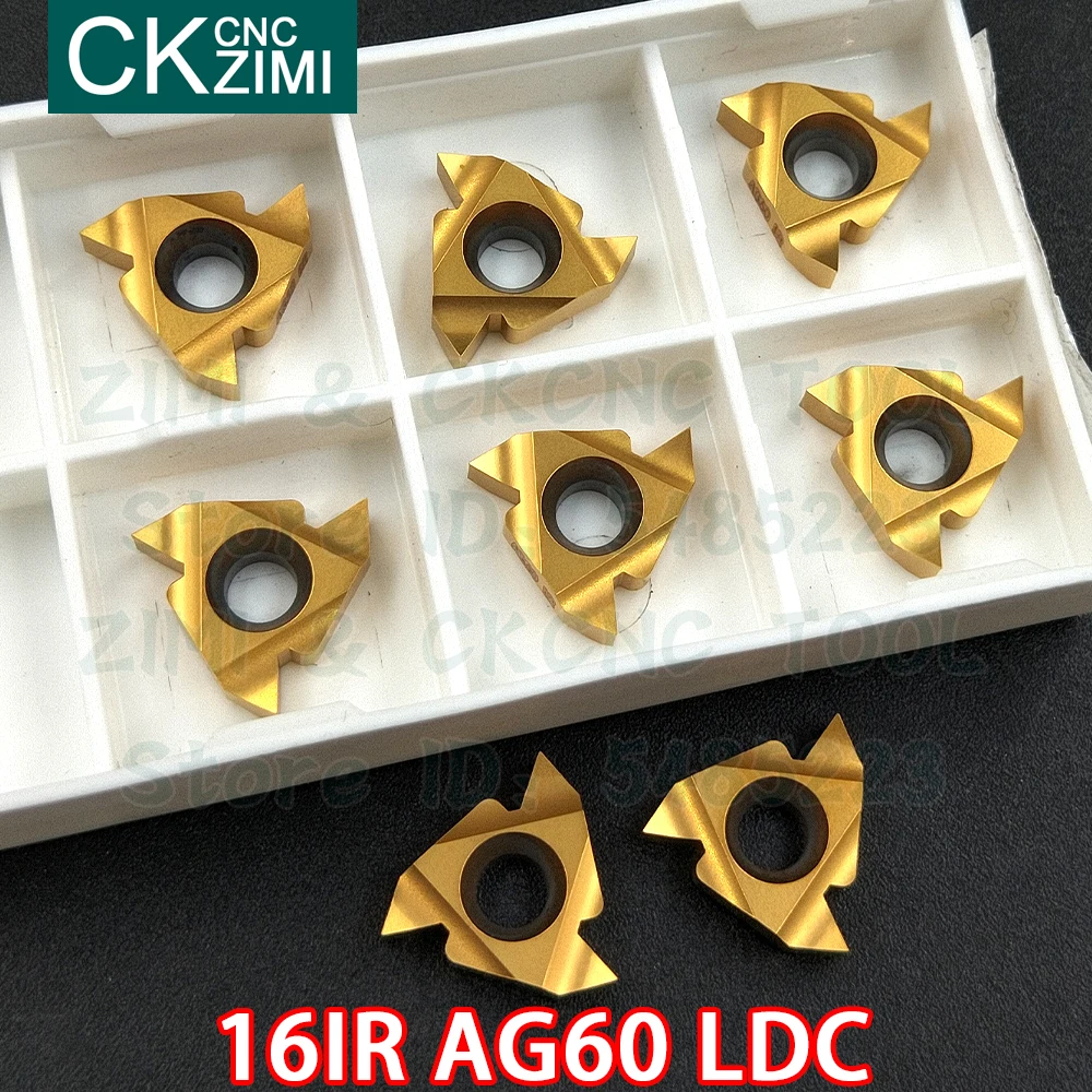 16IR AG60 LDC كربيد إدراج الخارجية الموضوع إدراج أدوات خيوط أدوات التصنيع باستخدام الحاسب الآلي مخرطة معدنية تحول أدوات القطع 16IR للصلب