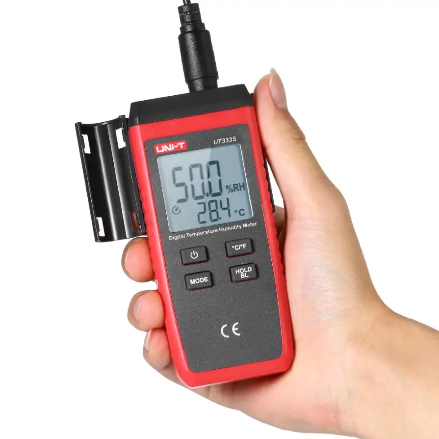 UNI-T UT333S Mini Temperature and Humidity Meter LCD Digital Thermo-Hygrometer Psychrometer Tester with Unit.