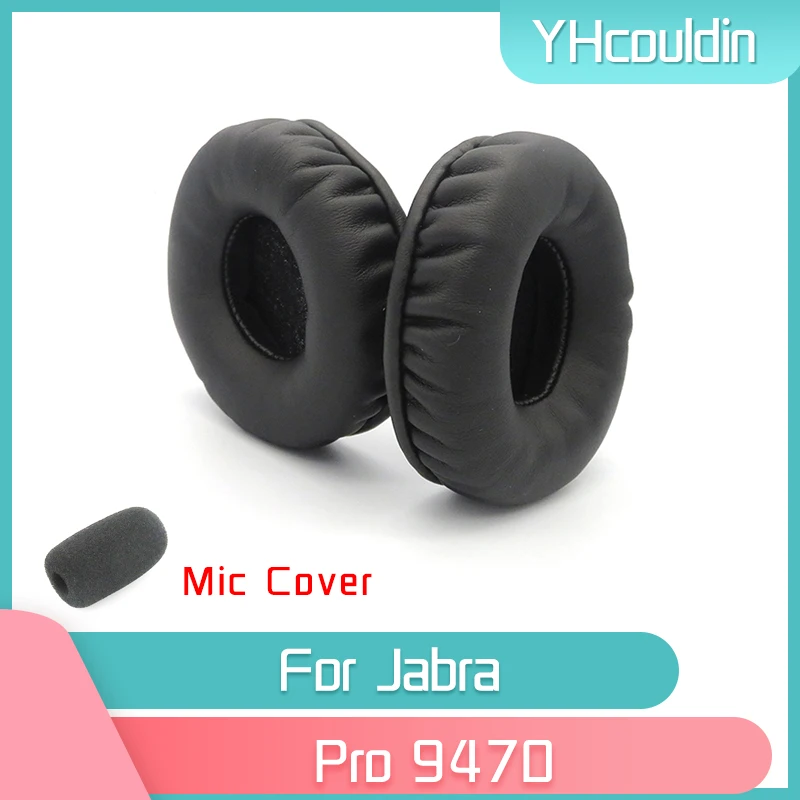 YHcouldin Earpads For Jabra Pro 9470 Pro9470 Headphone Accessaries Replacement Wrinkled Leather