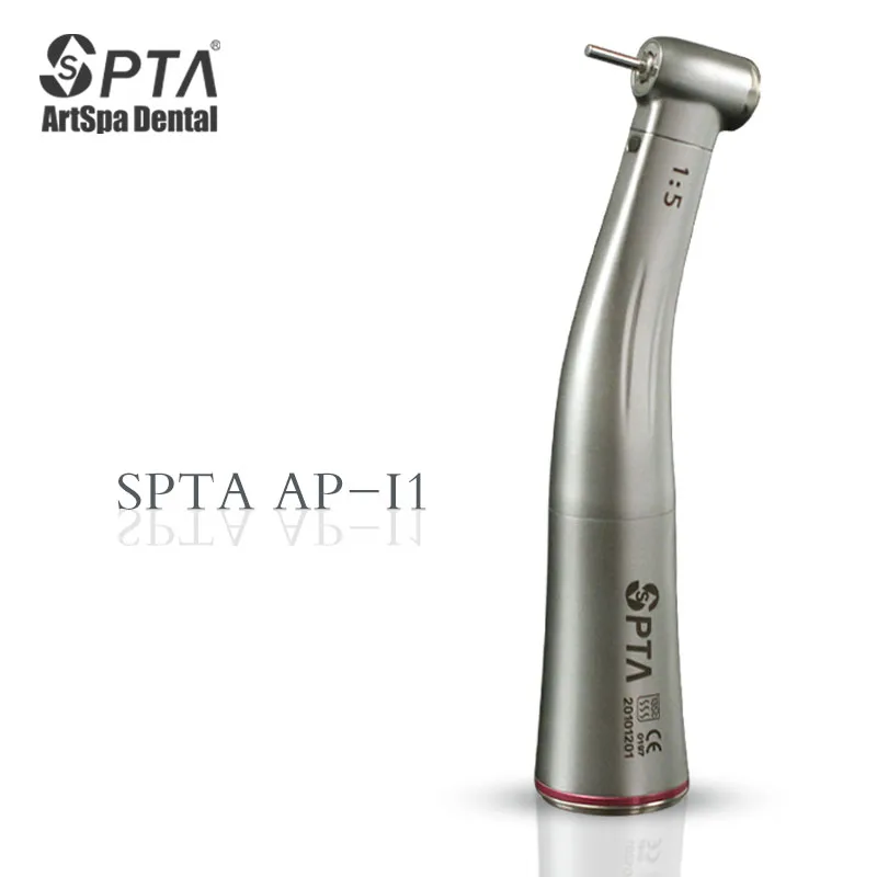 Artspa 1:5 Dental Low Speed Handpiece With Led Fiber Optic Stainless Steel Speed Increasing Contra Angle Water Spray Medical