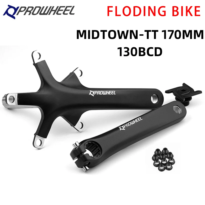 Prowheel bicycle 130 BCD crank 170mm folding bike crank set ultralight aluminum alloy 8/9/10/11/12S crank arm bicycle part