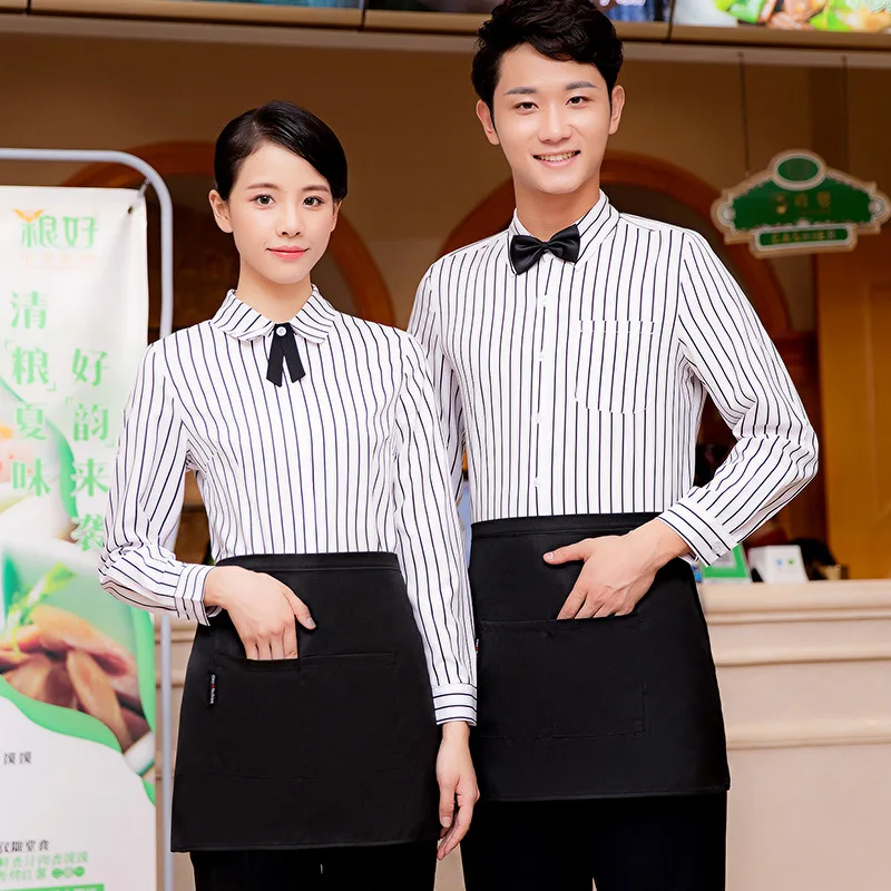 Waiter Uniformร้านอาหารManอาหารบริการOveralls Man Coffee Shopทำงานเบเกอรี่Waitress Uniform Cafe Chef Uniform