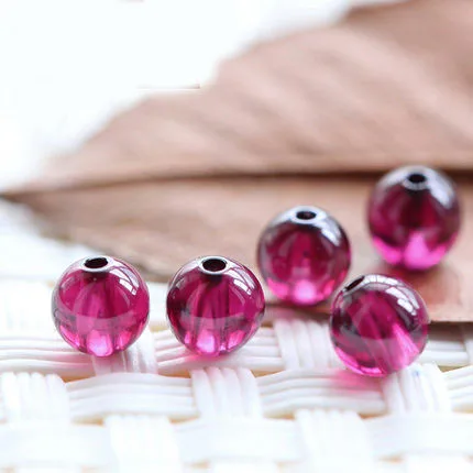 5A Natural Purple Garnet Crystal Single Bead DIY Beads Jewelry Making