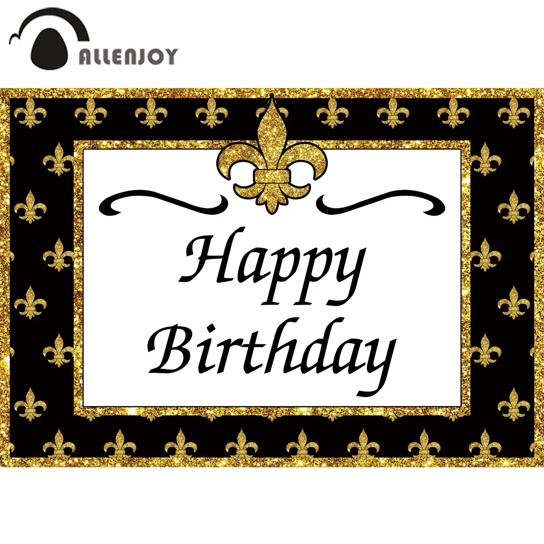Allenjoy – arrière-plan personnalisé pour fête d'anniversaire, décor de fête Rave à paillettes dorées, Fleur Delacour, bannière, photographie de Paris, pour séance photo