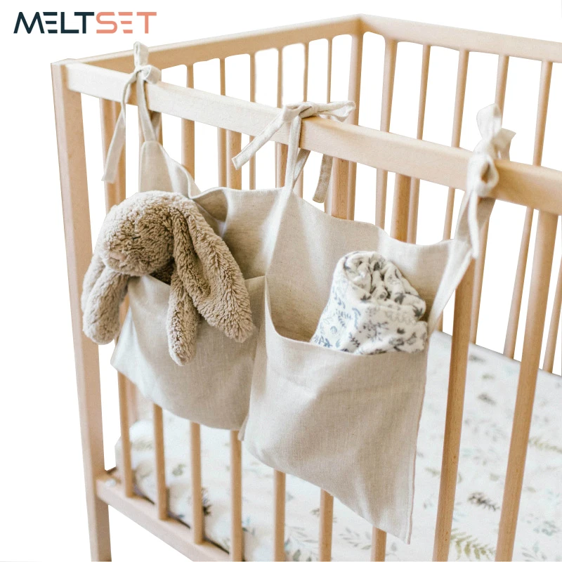 Bedside Storage Bag Baby Crib Organizer Hanging Bag for Dormitory Bed Bunk Hospital Bed Rails Book Toy Diaper Pockets Bed Holder