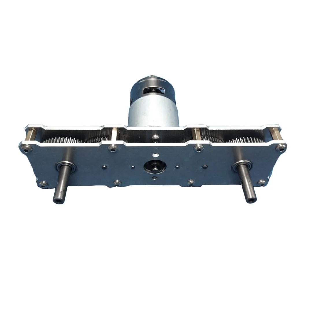 Gearbox Reducer 775 Motor 95/190rpm Double Shaft High Torque Reduction Ratio 1:42 DC12/24V Bicycle Automobile Tractor