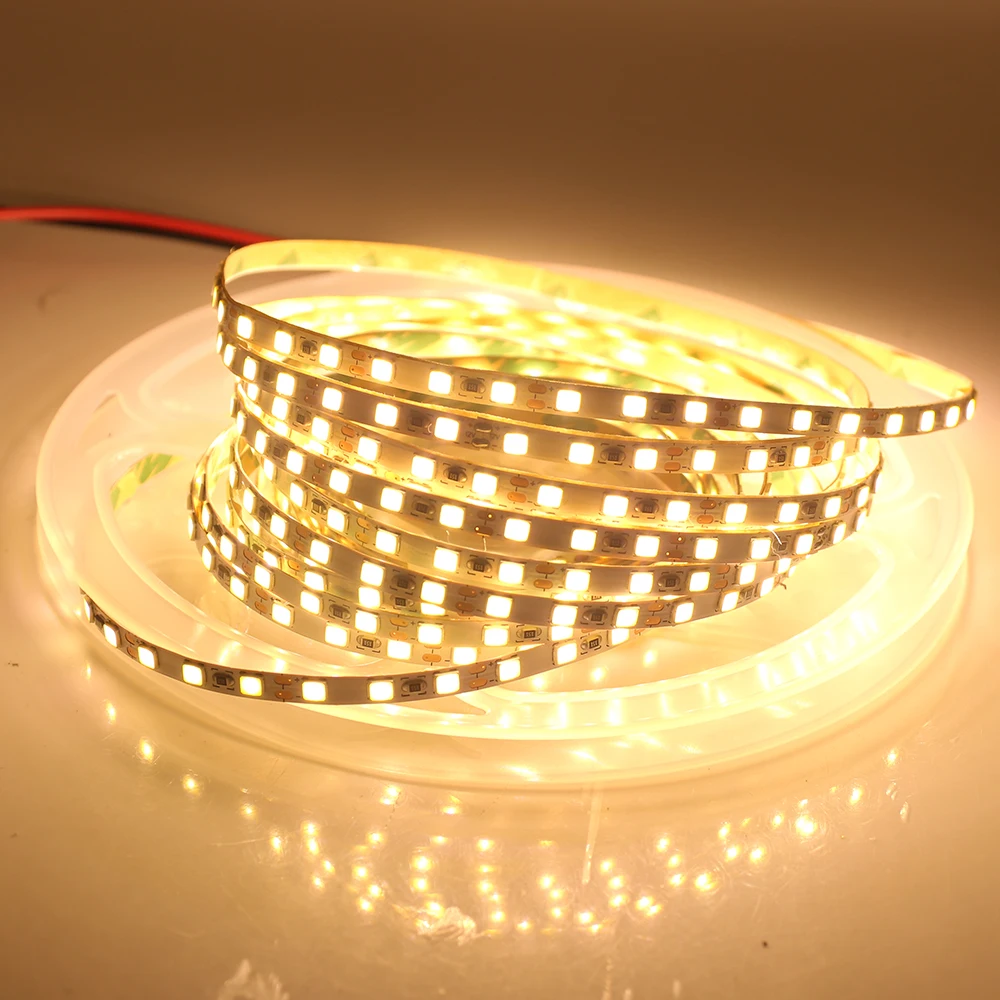 Imagem -06 - Super Bright Led Strip Light Luzes de Fita Flexível Quente Frio Natural Branco mm Pcb 2835 12v 3528 120 Leds 5m 10m 15m 20m 50m