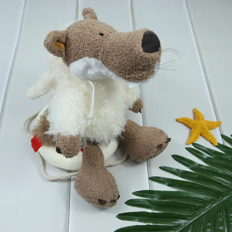 25cm Germany Super cute wolf plush toys with sheep cap Wolves home furnishings for birthday gifts 2pcs/lot