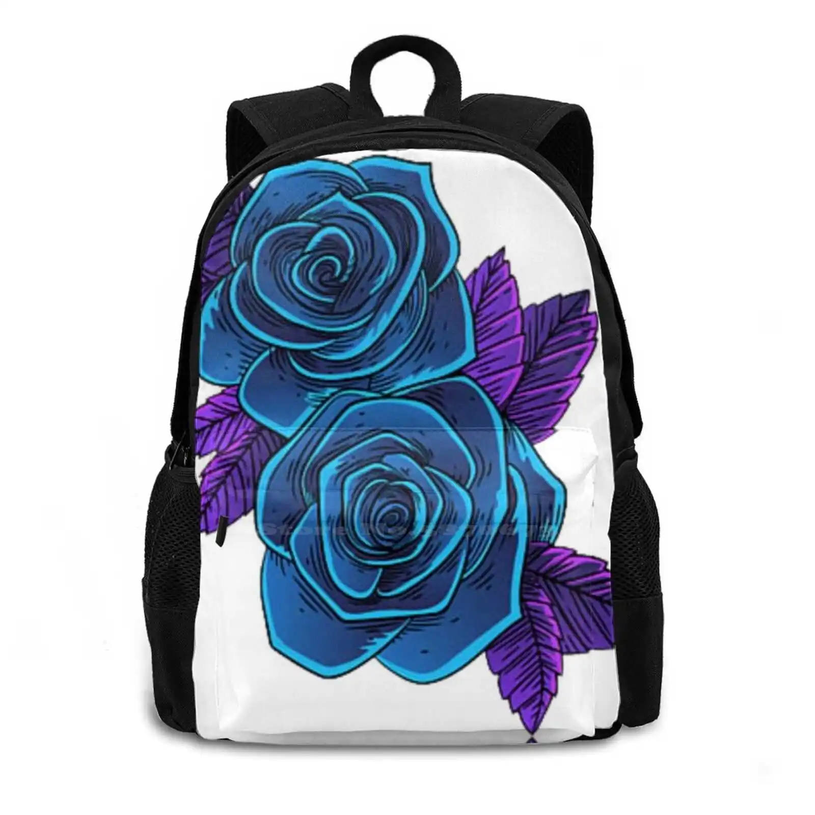 Kawaii Roses Backpacks For School Teenagers Girls Travel Bags Kawaii Cartoon Apple Juice Fish Radio Ice Cream Tea Good Night