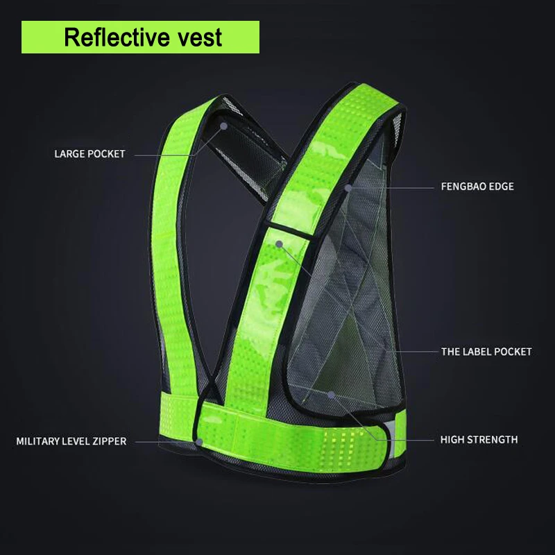 

Adjustable Reflective Vest Highlight Reflective Straps Night Running Vest