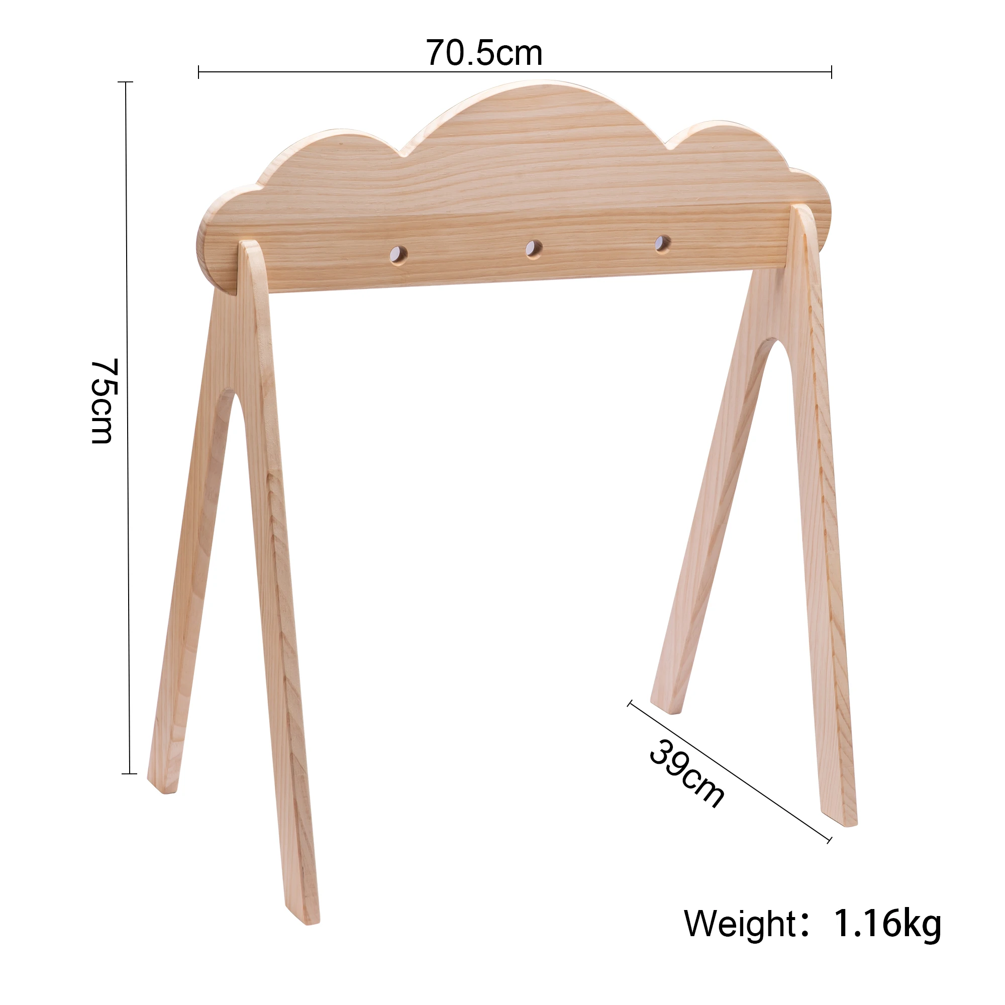 Soporte de madera para gimnasio para bebé, soporte colgante para cama móvil, marco de madera, juguetes educativos para recién nacido, 1 ud.