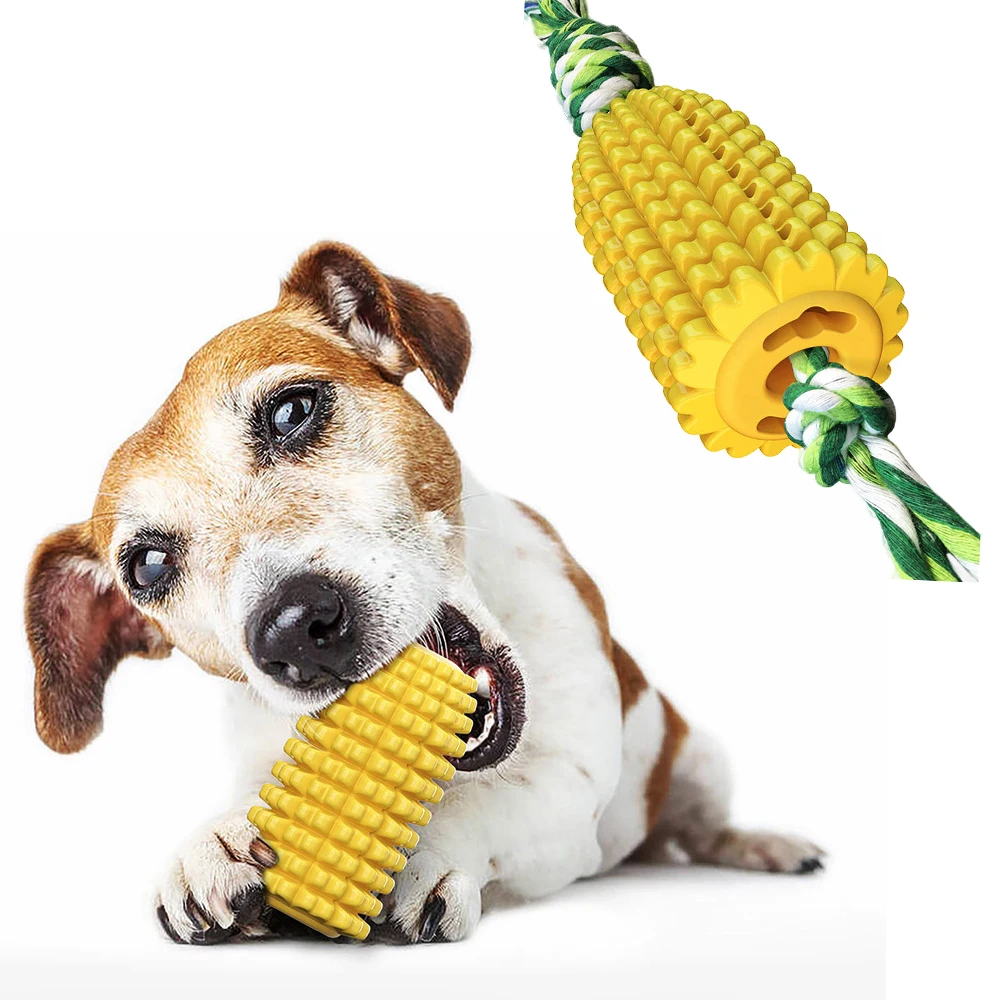 

Corn Shape Pet Dog Chew Toy Tooth Oral Cleaning Tartar Dogs Chewers Bite Pet Supplies Dog Interactive Bite Resistant IQ Training