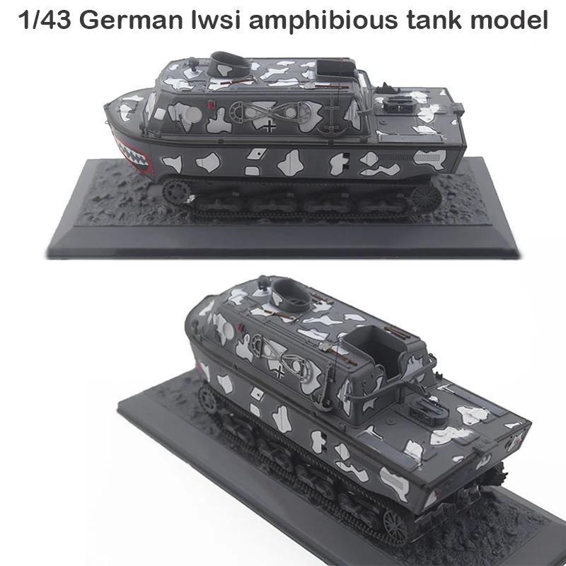 Rare and fine  1/43 1944 German lwsi amphibious tank model  Collection model of alloy products