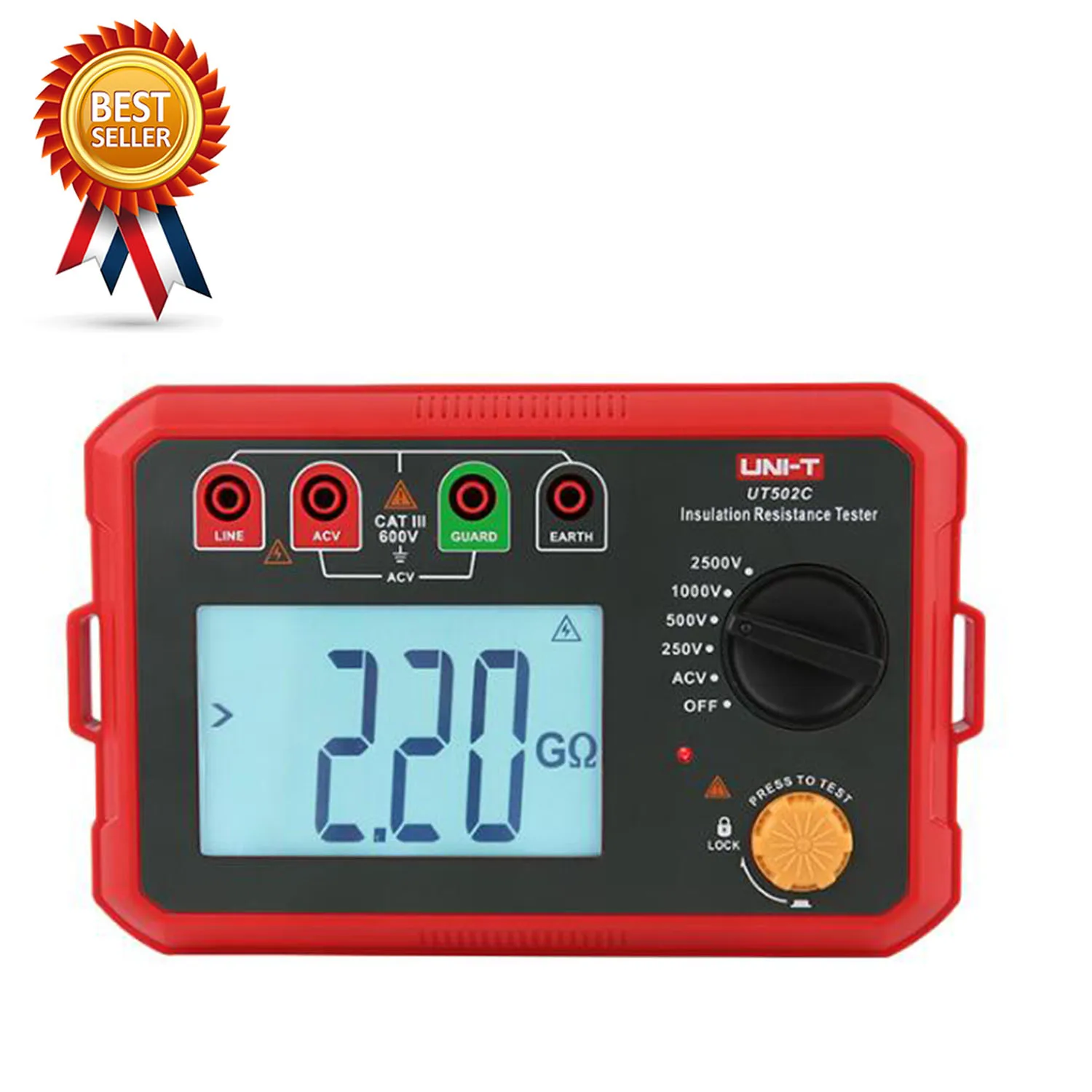 UNI-T UT501C UT502C Insulation Resistance Tester/Transformer Generator High Voltage Motor Cable Insulation Test Megohmmeter.